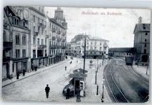9400 Rorschach - 1908, Bahngleise, Waggon, Pavillon, Hotel Hirschen