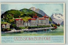 1820 Montreux 1915 Gebrauchsspuren Grand Hotel Excelsior & Bon Port