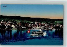 8810 Horgen - Ausflugsdampfer schweizer Fahne