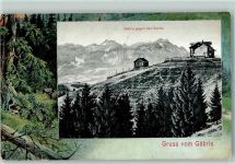 Gäbris 1909 - Gäbris gegen den Säntis Passepartout Wald
