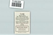 3775 Lenk im Simmental - Vignette Wappen Kaffee Hag ca 1920-1940