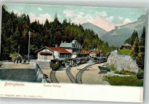 3860 Brünig Foto AK Bahnhof Eisenbahn Brünigbahn
