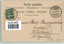 9400 Rorschach 1899 Lithographie / Mondschein Hafen Bahnhof