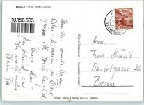 7457 Bivio - Blick auf Bivio mit Cuolms Winteraufnahme