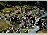 7542 Susch Foto AK Fliegeraufnahme