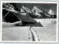 9656 Alt St. Johann - Alp Sellamatt mit Churfirsten Skigebiet Obertoggenburg Winter