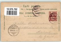 St Gotthard 1898 Gebrauchsspuren Hotel Monte Prosa Reusquelle Wasserfall St. Gotthard Lithographie