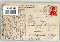 8926 Kappel am Albis 1912 Gebrauchsspuren Kloster mit Kirche