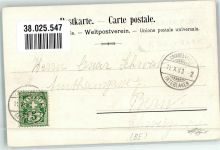 Schynige Platte 1903 Lithographie / Künstlerkarte Hotel Bergbahn sign. Benteli, W.