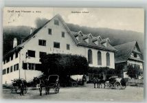 8915 Hausen am Albis 1911 Foto AK Gasthaus Löwen Kutsche