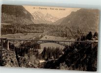 1637 Charmey Gruyère Foto AK Pont du Javroz