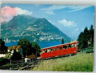 6900 Lugano 1966 Foto AK Bergbahn Monte s. Salvatore