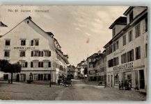 6210 Sursee 1923 Foto AK Gasthaus zum Kreuz Warenhaus Herzog Oberstadt