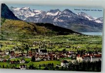 6430 Schwyz Foto AK Kollegium und die Alpen