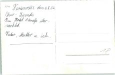 7180 Disentis Mustér 1952 Foto AK Bahnhof Eisenbahn Kloster