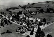 6103 Schwarzenberg LU 1967 Foto AK Luftbild mit Kirche