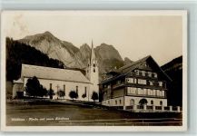 9658 Wildhaus 1927 - Kirche und neues Schulhaus