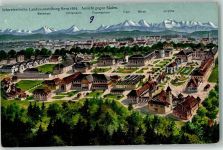 3000 Bern Berne Lithographie Landesausstellung 1914 Ansicht Süden