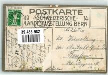 3000 Bern Berne Lithographie Landesausstellung 1914 Ansicht Süden