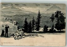 8706 Meilen 1904 Gebrauchsspuren Pfannenstiel von der Okenhöhe aus