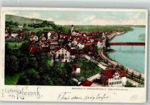 9424 Rheineck Foto AK Bahnhof Gasthaus z. Drahtseilbahn