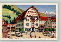 6490 Andermatt 1949 Künstlerkarte Central Hotel Fedier AK