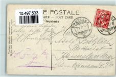 1820 Montreux 1907 - Palast Statue Mauer Blumengefäß