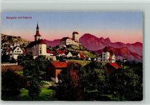 7320 Sargans 1920 - mit Falknis Morgenrot