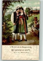 3158 Guggisberg 1905 Lieder AK s´Vreneli