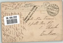 1897 Bouveret 1910 Foto AK Hafen Dampfschiffe Lac leman Briefmarke Bildseite