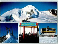 3906 Saas-Fee Winter Gasthaus Drehrestaurant Metro Alpin Denkmal
