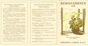 5000 Aarau KEINE AK S.A.C. Bergfahrten 1936 Klappbroschüre 2-fach