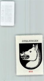 8112 Otelfingen - Vignette Wappen Kaffee Hag 1920-1940 Eberkopf