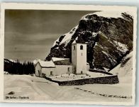 7109 Thalkirch Foto AK Kirche Winter Safien