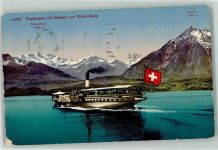 Niesen Gebrauchsspuren Dampfschiff auf dem Thunersee