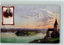 3235 St. Petersinsel Erlach 1917 - Lac de Bienne J.J. Rousseau Morgenrot