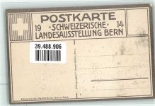 3000 Bern Berne Lithographie Landesausstellung 1914 Ansicht Norden