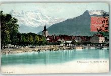 1844 Villeneuve VD 1908 - Dents du Midi Kirche
