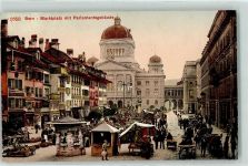 3000 Bern Berne 1910 - Bundeshaus Marktszene