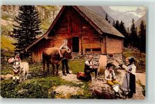 9050 Appenzell - Kuh Ziege Buttertrommel Sennhütte