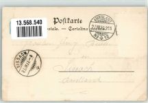 3053 Münchenbuchsee 1900 Gebrauchsspuren Bahnhof Hauptstrasse Oberes Schulhaus Bahnpost Zug 255 Nr. 12