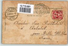 3232 Ins Anet 1906 BOAKC Bahnhof Gasthaus zum Bären Postamt Lithographie