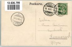 9200 Gossau SG - XII. Kantonal Sängerfest 1907 Off. Postkarte