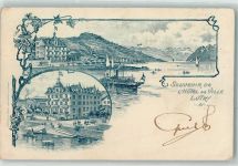 1095 Lutry Gebrauchsspuren L'Hotel de Ville Rathaus Dampfer