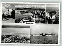 8590 Romanshorn Foto AK Hafen Kirche Fliegeraufnahme