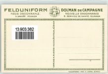 Künstlerkarte Felduniforn Neue Ordonnanz 9. Sanität Fourier sign. Emil Huber Ort lt. Verlag