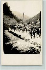 Postkutschen Militär Schweiz Foto AK