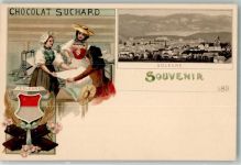 4500 Solothurn Soleure Lithographie Tracht Wappen Soleure Werbung Chocolat Suchard
