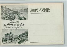 1820 Montreux - Hotels du Parc & du Lac, gute Erhaltung AK