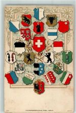 Prägedruck Schweizer und kantonale Wappen